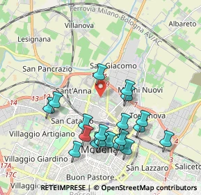 Mappa Via Pietro Maroncelli, 41122 Modena MO, Italia (2.00263)