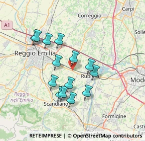 Mappa Via Romani, 42122 Reggio nell'Emilia RE, Italia (6.27643)