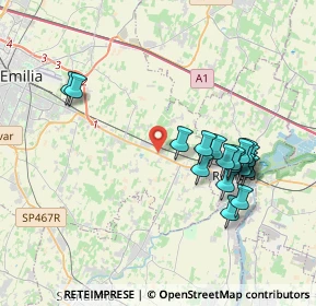 Mappa Via Romani, 42122 Reggio nell'Emilia RE, Italia (3.83611)