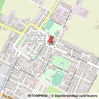 Mappa Via dante 2, 40019 Sant'Agata Bolognese, Bologna (Emilia Romagna)