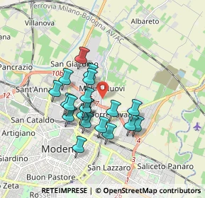 Mappa Strada​ Albareto, 41122 Modena MO, Italia (1.453)