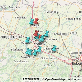 Mappa Via Danimarca, 41122 Modena MO, Italia (10.61)