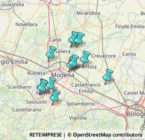 Mappa 41015 Modena MO, Italia (10.8825)