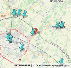 Mappa 41015 Modena MO, Italia (6.00333)