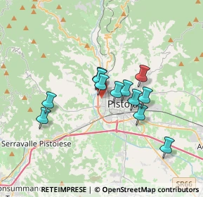 Mappa Via Fratelli Cervi, 51100 Pistoia PT, Italia (2.805)