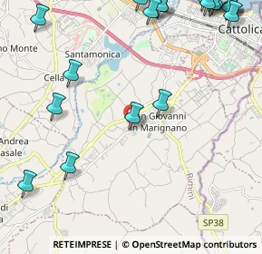 Mappa Via Como, 47842 San Giovanni In Marignano RN, Italia (3.3675)