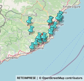 Mappa 18013 Diano San Pietro IM, Italia (10.70294)