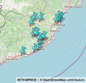 Mappa 18013 Diano San Pietro IM, Italia (11.62)