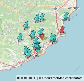 Mappa 18013 Diano San Pietro IM, Italia (6.10263)