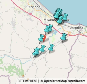 Mappa Via Fagnano, 47843 Misano Adriatico RN, Italia (3.6475)