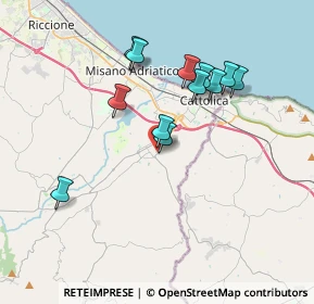 Mappa Via Ventena, 47842 San Giovanni In Marignano RN, Italia (3.33833)