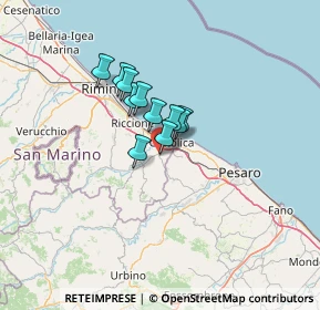 Mappa Via Ventena, 47842 San Giovanni In Marignano RN, Italia (7.82182)