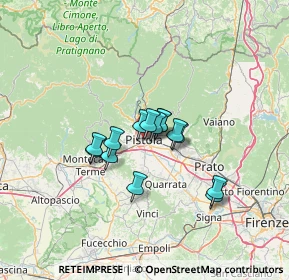 Mappa Via della Vignaccia, 51100 Pistoia PT, Italia (8.81429)