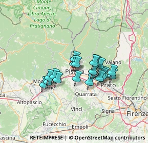 Mappa Via di Buti, 51100 Pistoia PT, Italia (9.8215)