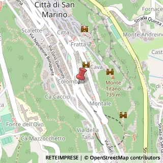 Mappa Piazzale della Stazione, 47890 Città di San Marino, San Marino, 47890 Verucchio, Rimini (Emilia Romagna)