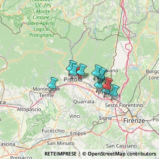 Mappa VIA BURRACCIA PACINOTTA È VIA DELLA CASTAGNOLA È, 51100 Pistoia PT, Italia (9.14545)