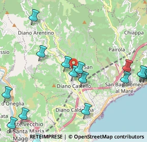 Mappa Via Rue Belle, 18013 Diano Castello IM, Italia (2.99056)