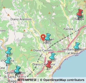 Mappa Via Rue Belle, 18013 Diano Castello IM, Italia (3.43417)