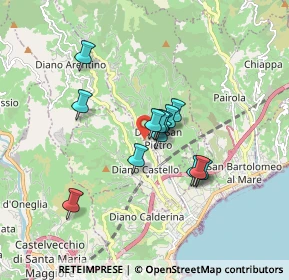 Mappa Via Rue Belle, 18013 Diano Castello IM, Italia (1.28231)