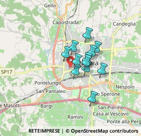 Mappa Via Francesco Magni, 51100 Pistoia PT, Italia (1.08917)