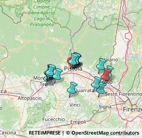 Mappa Via Francesco Magni, 51100 Pistoia PT, Italia (9.86167)