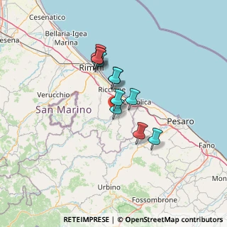 Mappa Via X Agosto, 47832 San Clemente RN, Italia (9.95636)