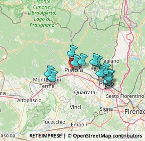 Mappa Via Fonda di S. Vitale, 51100 Pistoia PT, Italia (10.91538)