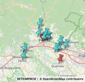 Mappa Via Mura di S. Pierino, 51100 Pistoia PT, Italia (5.04286)