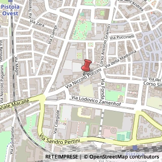 Mappa Via Niccol? Puccini, 36, 51100 Pistoia, Pistoia (Toscana)