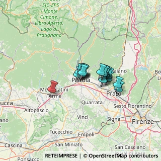 Mappa Via del T, 51100 Pistoia PT, Italia (7.49263)
