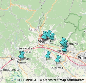 Mappa Via dei Cancellieri, 51100 Pistoia PT, Italia (5.70167)
