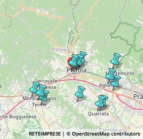 Mappa Via Panconi, 51100 Pistoia PT, Italia (7.13077)