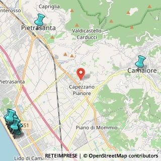 Mappa Via dell'Acquarella, 55041 Capezzano Pianore LU, Italia (4.6225)