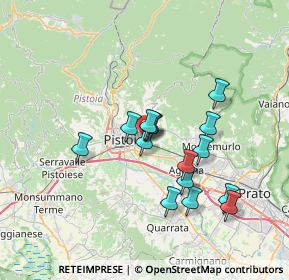 Mappa Via Aristide Gabelli, 51100 Pistoia PT, Italia (6.08667)