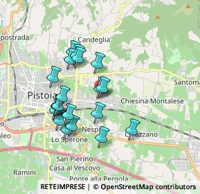 Mappa Via Aristide Gabelli, 51100 Pistoia PT, Italia (1.644)