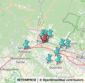 Mappa Via del Lastrone, 51100 Pistoia PT, Italia (4.32769)