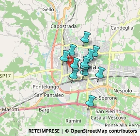 Mappa Via Giuseppe Mazzini, 51100 Pistoia PT, Italia (1.06167)