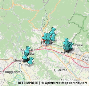 Mappa Via Giuseppe Mazzini, 51100 Pistoia PT, Italia (7.1945)