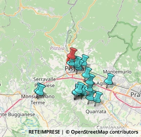 Mappa Via Francesco Franchini, 51100 Pistoia PT, Italia (6.09278)