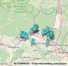 Mappa Viale Petrocchi Policarpo, 51100 Pistoia PT, Italia (9.81722)