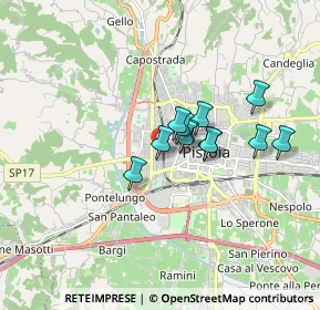 Mappa Via Arturo Toscanini, 51100 Pistoia PT, Italia (1.18667)
