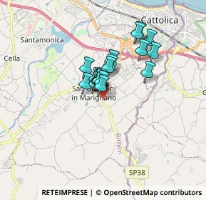 Mappa Via D. Alighieri, 47842 San Giovanni In Marignano RN, Italia (1.0935)