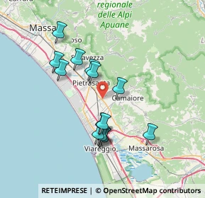Mappa Via pennelle, 55041 Capezzano Pianore LU, Italia (6.66786)