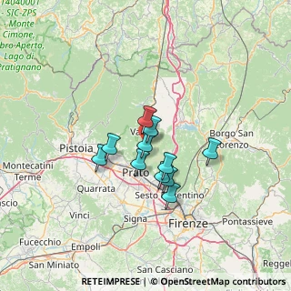 Mappa Via Bruno Fattori, 59021 Vaiano PO, Italia (9.53091)