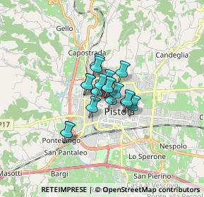 Mappa Via Guerrazzi, 51100 Pistoia PT, Italia (0.83444)