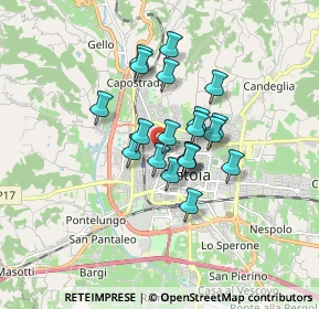 Mappa Via Guerrazzi, 51100 Pistoia PT, Italia (1.224)