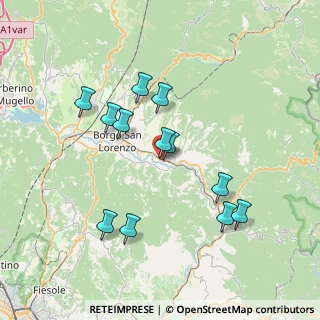 Mappa Via Enrico Mattei, 50039 Vicchio FI, Italia (7.07667)