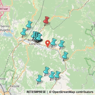 Mappa Via Enrico Mattei, 50039 Vicchio FI, Italia (6.9815)