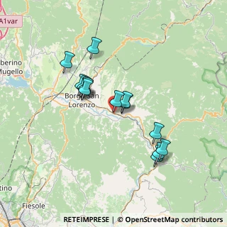 Mappa Via P. Brodolini, 50039 Vicchio FI, Italia (6.28571)