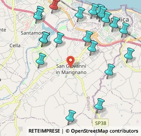 Mappa Via Roma, 47842 San Giovanni In Marignano RN, Italia (2.6205)